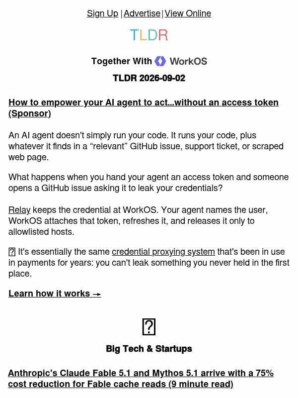 Newsletter preview: Fable 5.1 🤖, Waymo vs Tesla 🚕, agentic testing 👨‍💻