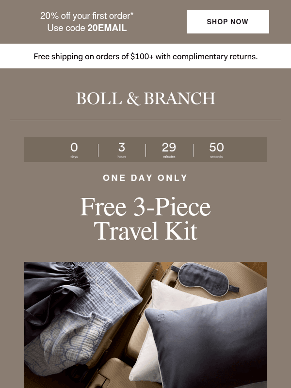 Newsletter preview: Only a Few Left | Free Travel Kit