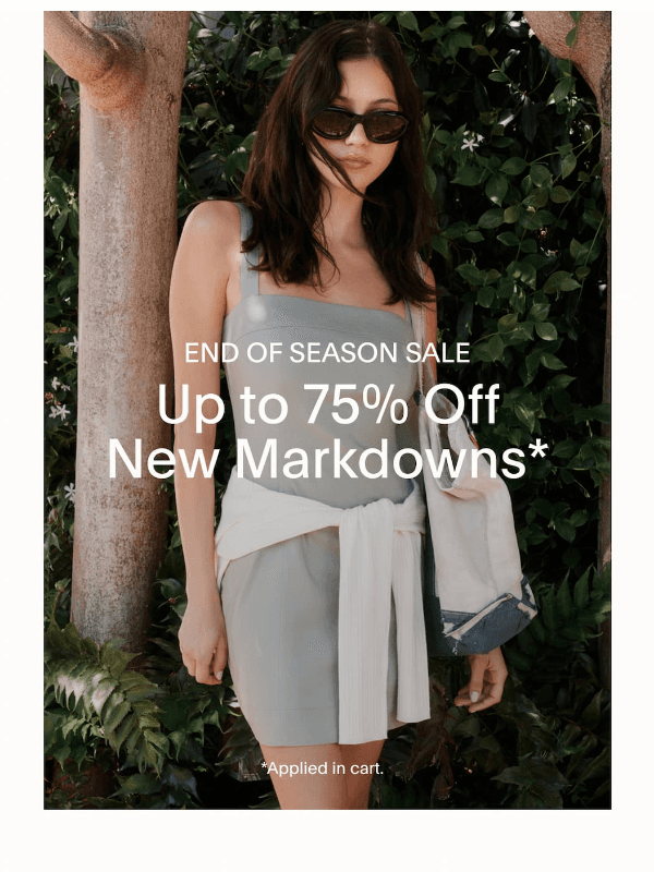 Newsletter preview: New to sale & up to 75% off
