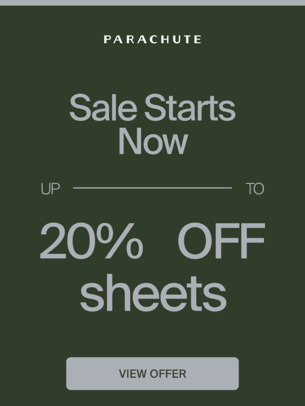 Newsletter preview: Sale. Starts. Now.