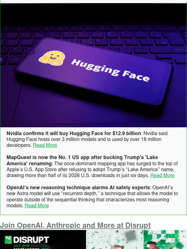 Newsletter preview: Nvidia confirms it will buy Hugging Face for $12.9 billion