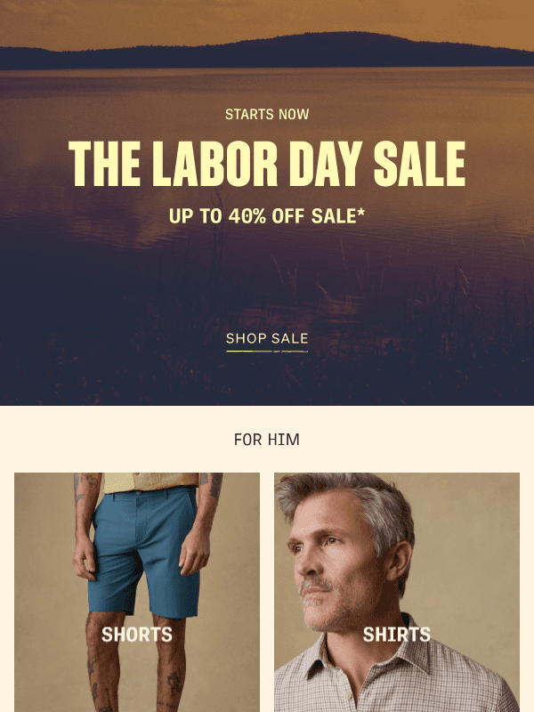 Newsletter preview: The Labor Day Sale Is ON