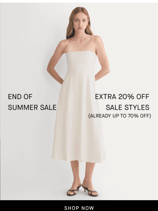 Newsletter preview: Extra 20% Off Sale Dresses & Shirts