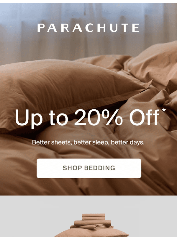 Newsletter preview: Up to 20% Off Your Purchase