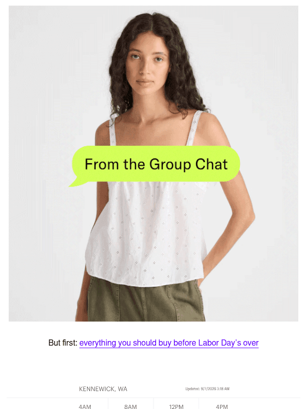 Newsletter preview: Shopping recs from your (virtual) best friend