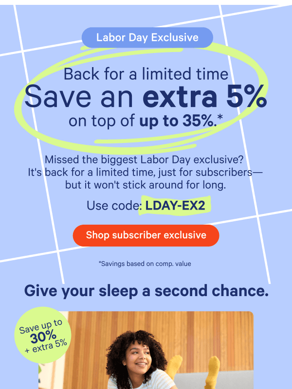 Newsletter preview: Your Extra 5% Is Back—But Not for Long.*