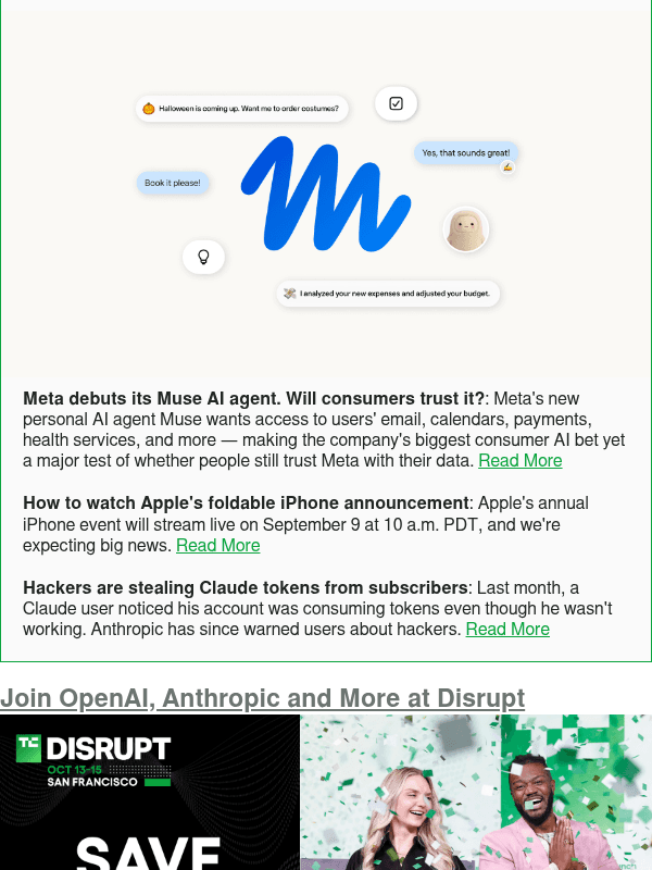 Newsletter preview: Meta debuts its Muse AI agent. Will consumers trust it?