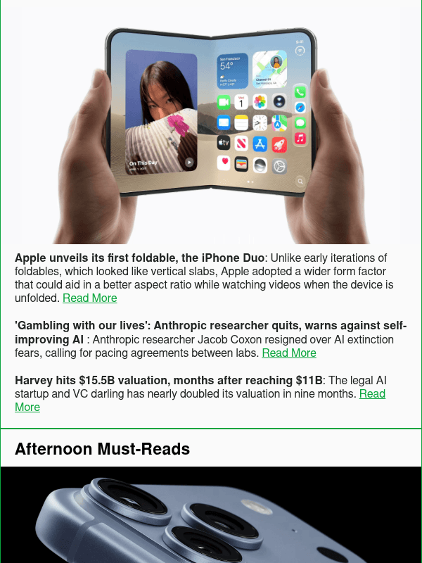 Newsletter preview: Apple unveils its first foldable, the iPhone Duo