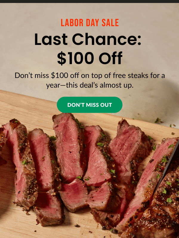 Newsletter preview: 🚨Last Chance for $100 OFF!!