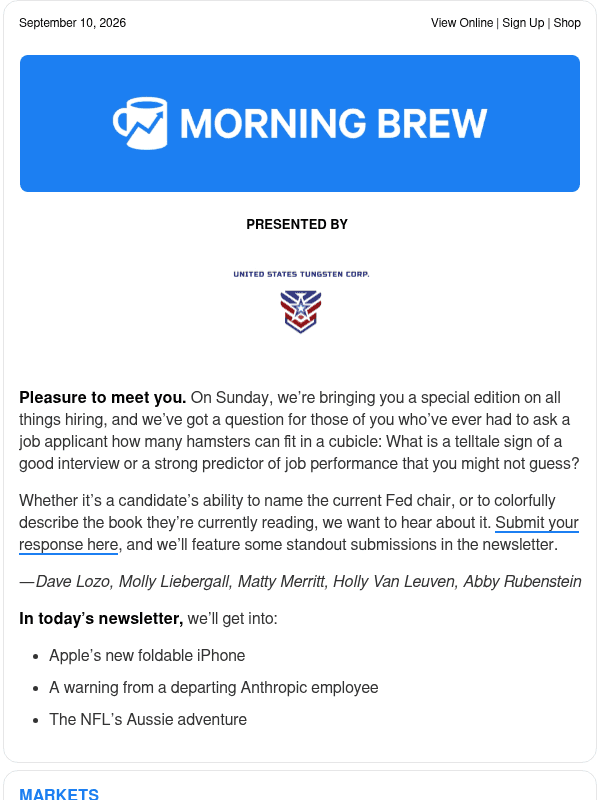 Newsletter preview: ☕ Into the fold