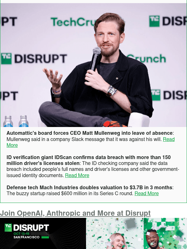 Newsletter preview: Automattic's board forces CEO Matt Mullenweg into leave of absence