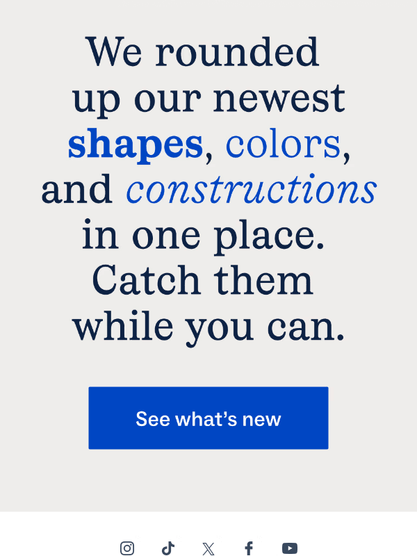 Newsletter preview: New arrivals just landed!