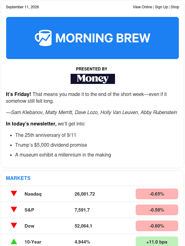 Newsletter preview: ☕️ 25 years later