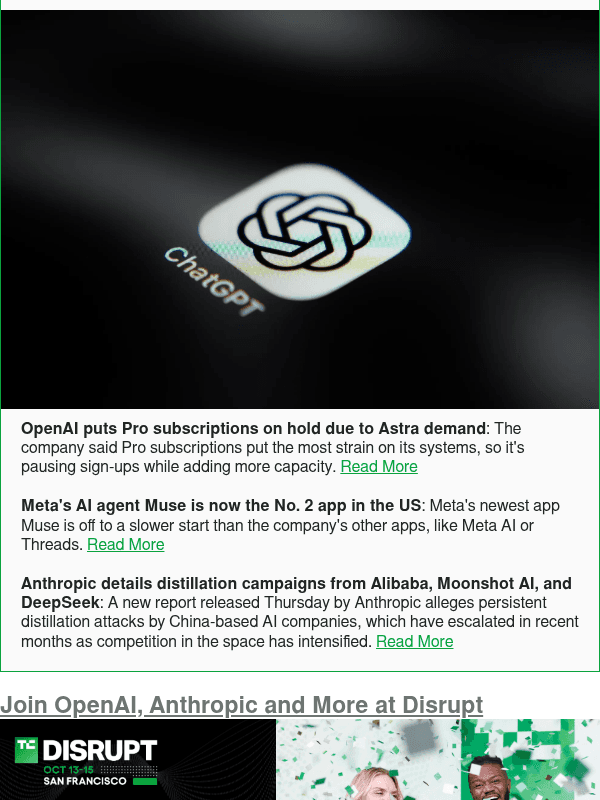 Newsletter preview: OpenAI puts Pro subscriptions on hold due to Astra demand