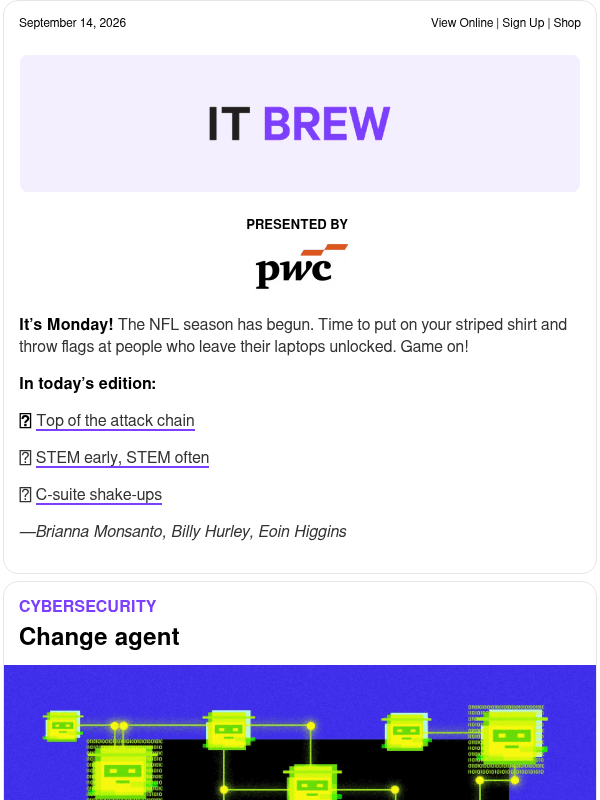 Newsletter preview: ☕ IT pro vs. predator