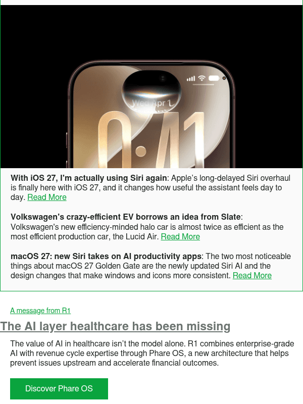 Newsletter preview: With iOS 27, I'm actually using Siri again
