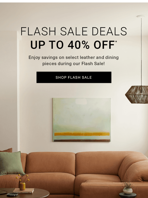 Newsletter preview: 🤎 Leather & dining up to 40% off