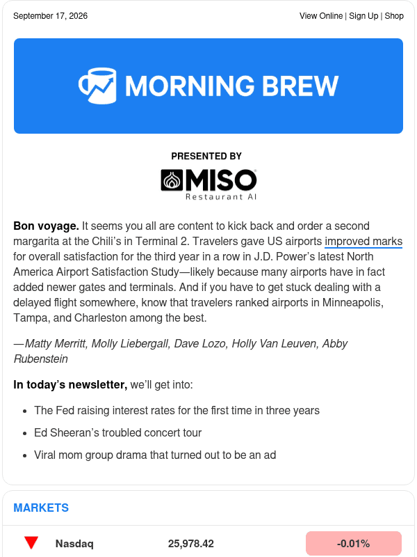 Newsletter preview: ☕️ Hut hut hike