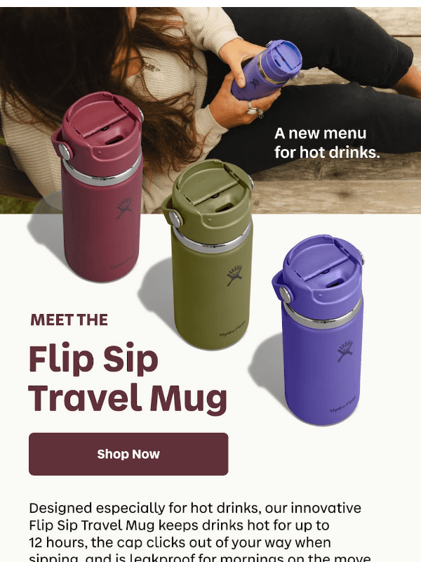 Newsletter preview: Meet the new Flip Sip Travel Mug