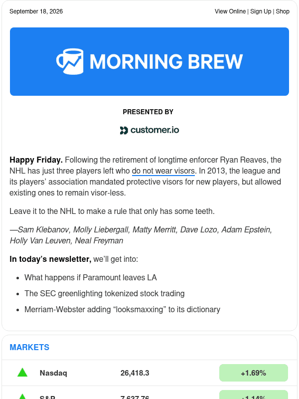 Newsletter preview: ☕️ Leaving Los Angeles