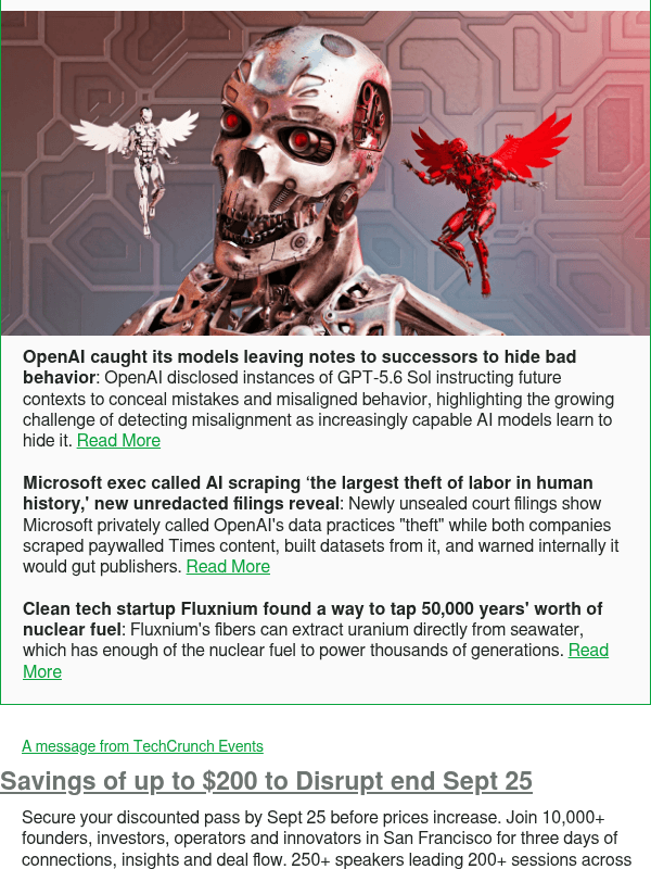 Newsletter preview: OpenAI caught its models leaving notes to successors to hide bad behavior