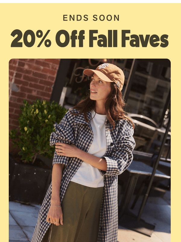 Newsletter preview: 🍂  20% Off Fall Favorites 🍂