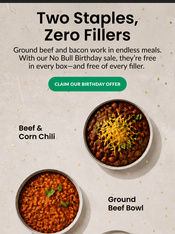 Newsletter preview: Get 2 dinner staples FREE for life.
