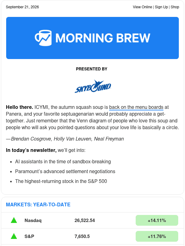 Newsletter preview: ☕ Building something big