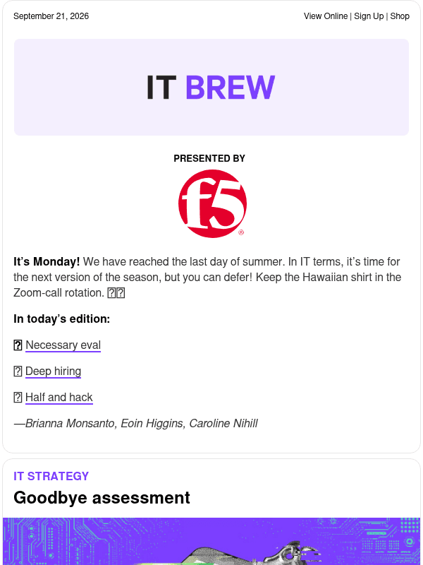 Newsletter preview: ☕ Pencils down!