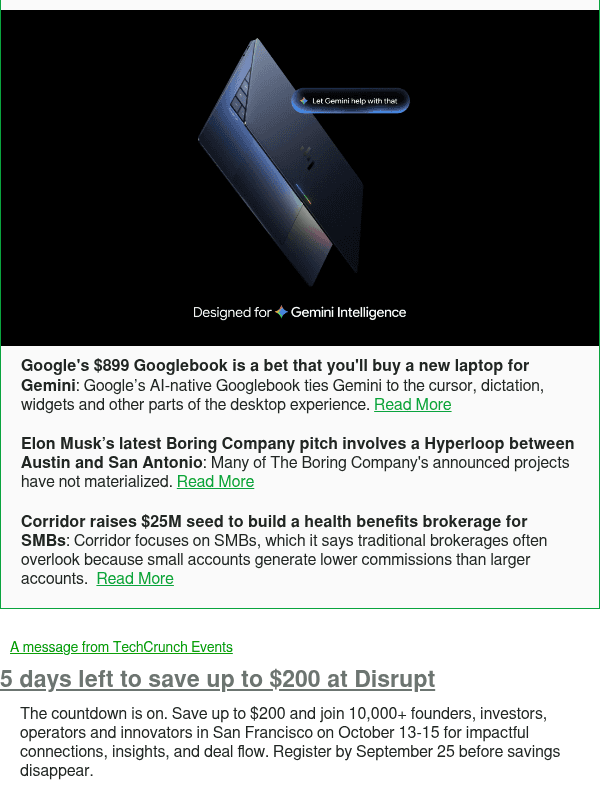 Newsletter preview: Google's $899 Googlebook is a bet that you'll buy a new laptop for Gemini