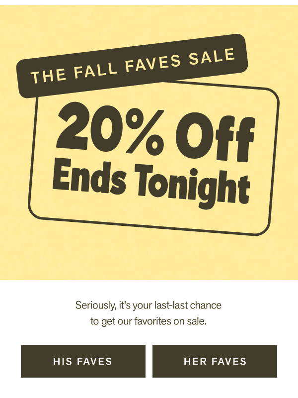 Newsletter preview: 20% Off—The Final Hours