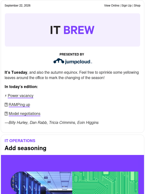 Newsletter preview: ☕ Uptime, downstaffed