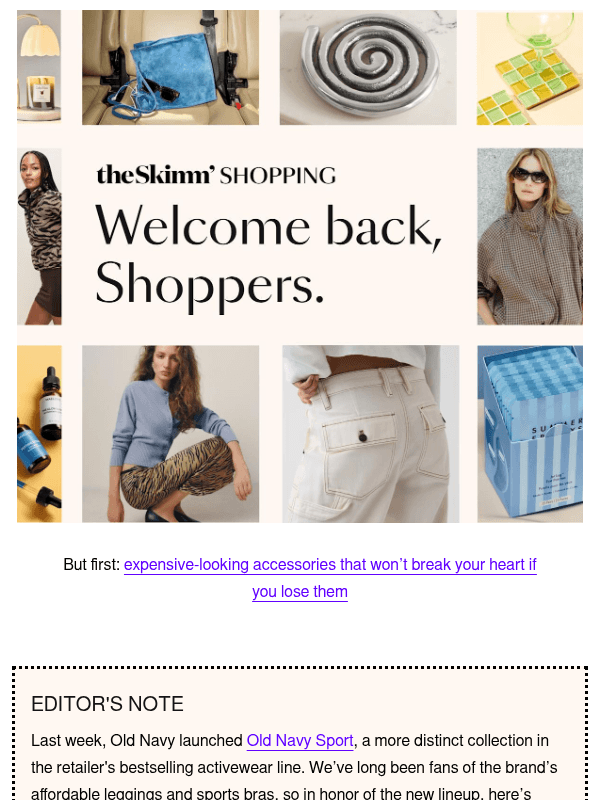 Newsletter preview: Old Navy Sport’s launch and a new go-to pimple patch