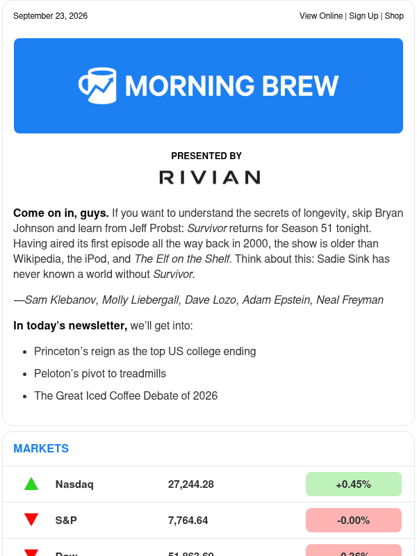 Newsletter preview: ☕ Stolen crown