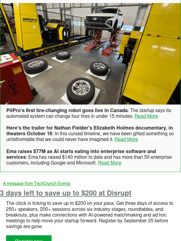 Newsletter preview: PitPro's first tire-changing robot goes live in Canada