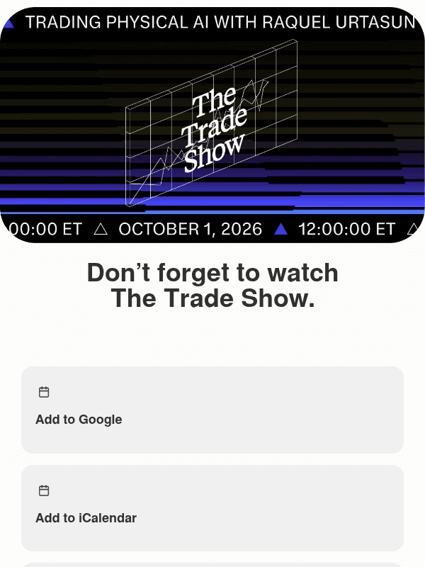 Newsletter preview: The Trade Show is back on October 1