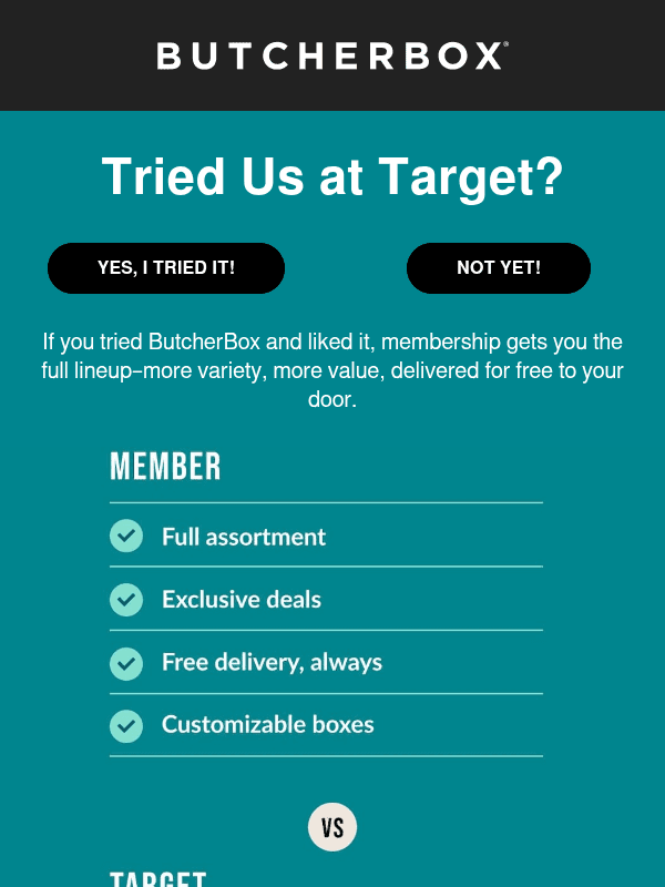 Newsletter preview: Tried us at Target?