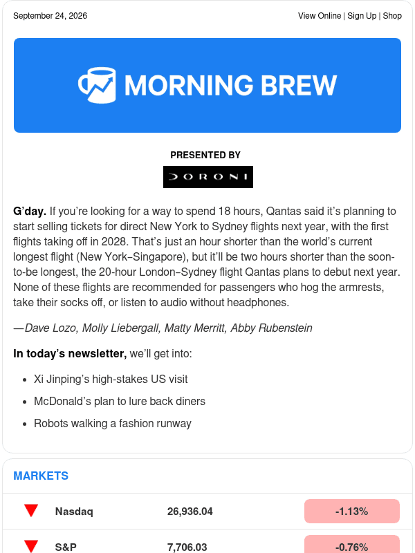 Newsletter preview: ☕ Mr. Xi goes to Washington