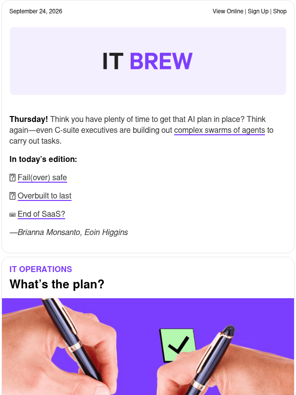 Newsletter preview: ☕ Backup plan
