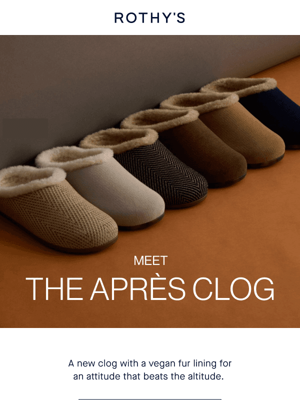 Newsletter preview: MEET THE APRÈS CLOG