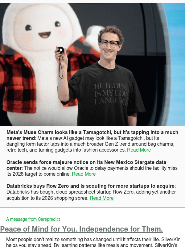 Newsletter preview: Meta's Muse Charm looks like a Tamagotchi, but it's tapping into a much newer trend