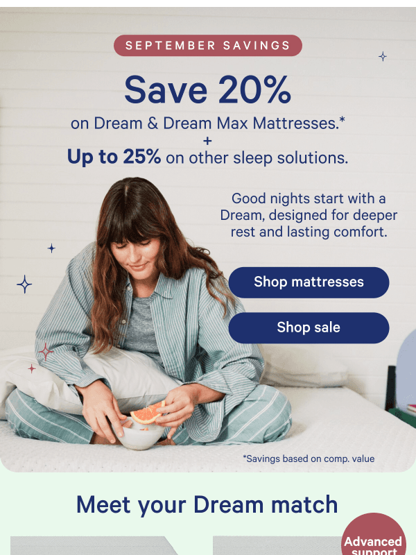 Newsletter preview: Your Dream bed is calling