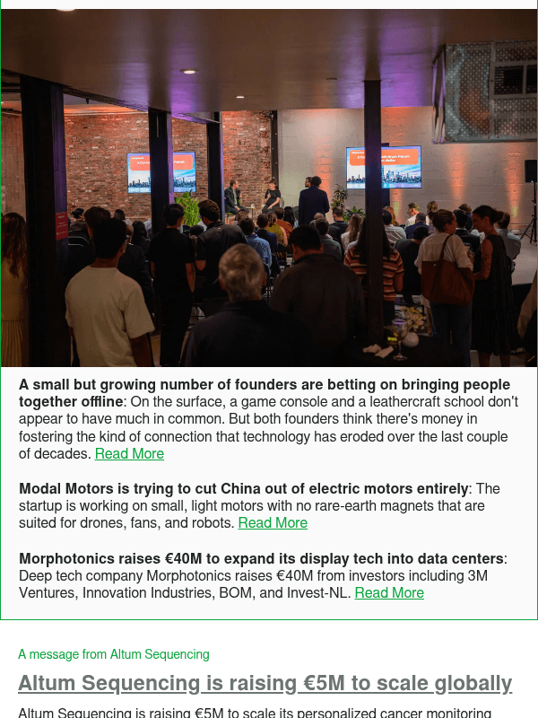 Newsletter preview: A small but growing number of founders are betting on bringing people together offline