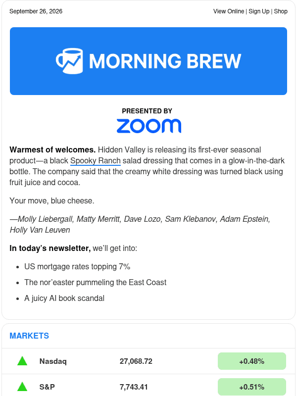 Newsletter preview: ☕️ Cha-Cha Slide