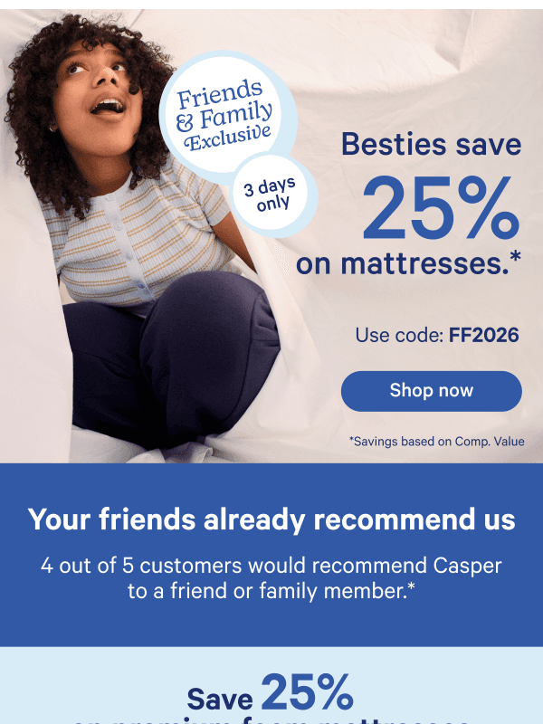Newsletter preview: Save 25% for 3 days only!*