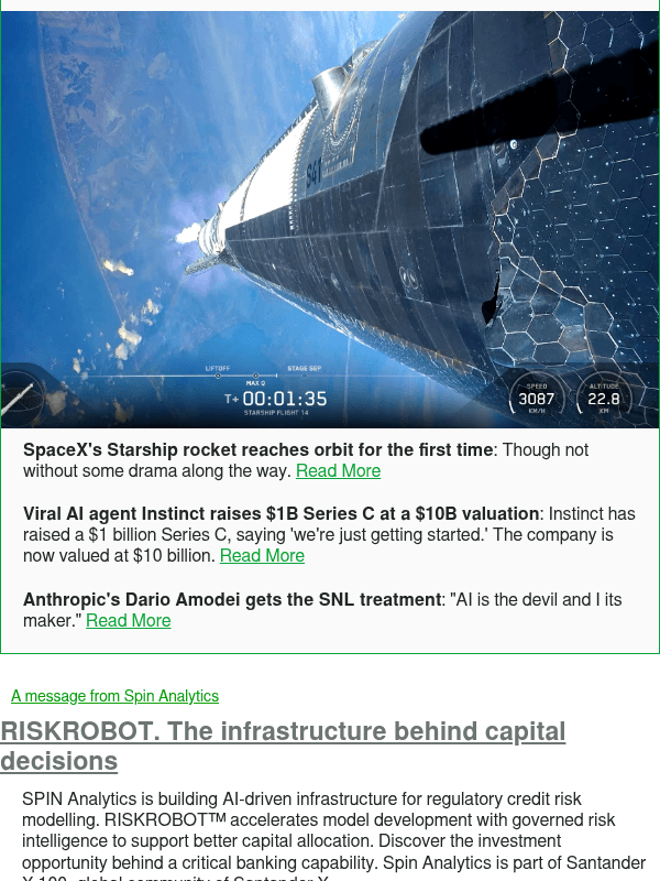Newsletter preview: SpaceX's Starship rocket reaches orbit for the first time
