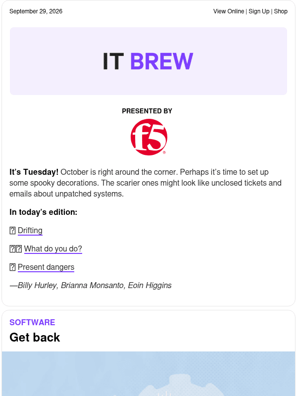 Newsletter preview: ☕️ Don't drift away!