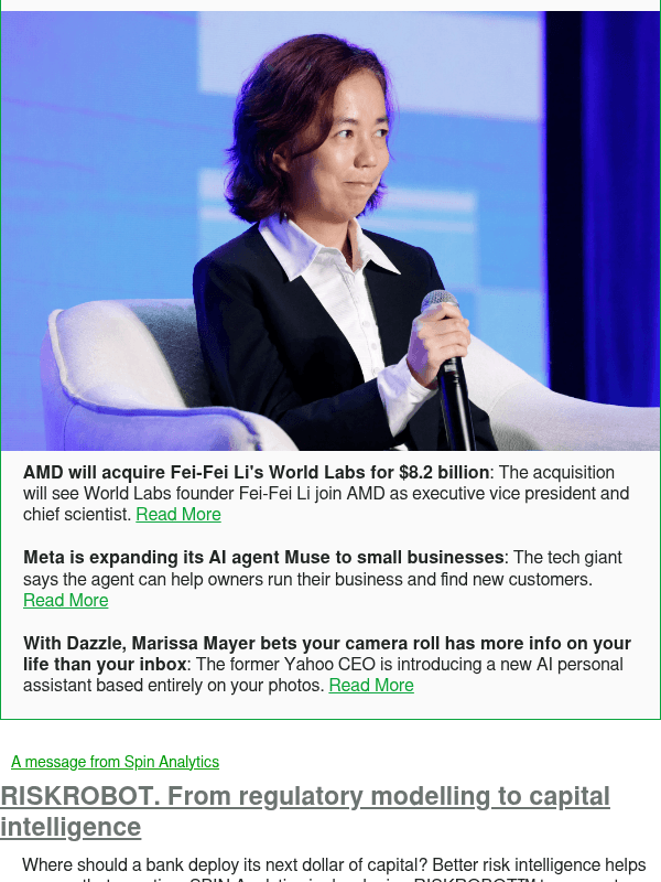 Newsletter preview: AMD will acquire Fei-Fei Li's World Labs for $8.2 billion