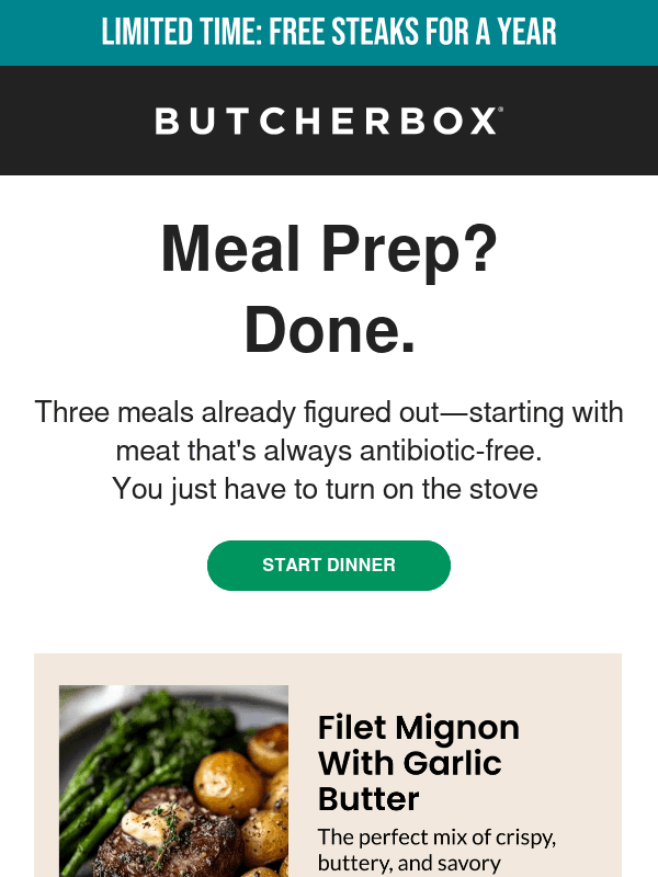 Newsletter preview: 3 Easy, Delicious Dinner Ideas 😋