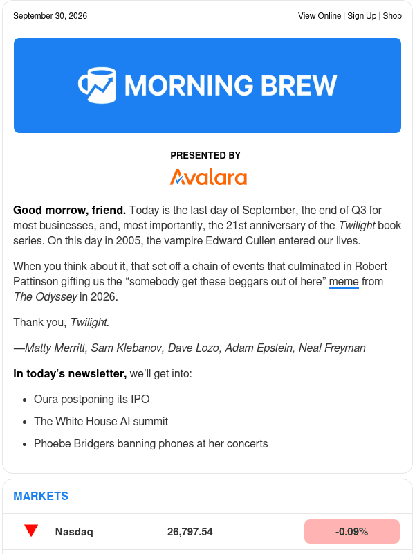 Newsletter preview: ☕ Hold your horses